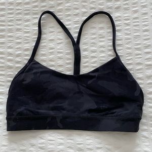LULULEMON FLOW Y BRA CAMO SPORTS BRA